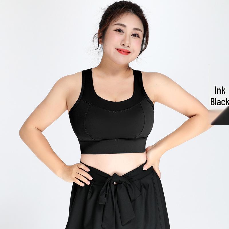 

Регулируемый спортивный бюстгальтер с темной пряжкой: Легкий утягивающий топ для йоги с полым дизайном спины 4XL