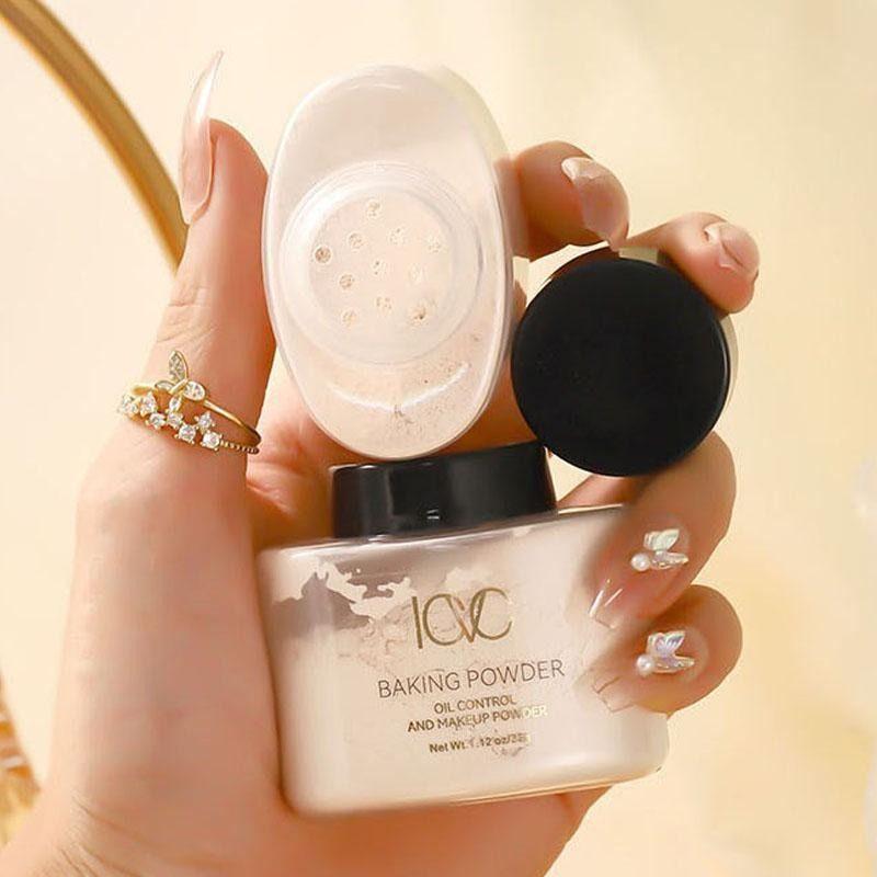 Polvos fijadores mate Base de maquillaje sedosa que controla la grasa, absorbe la grasa y absorbe el agua para ocultar los poros y fijar el maquillaje.