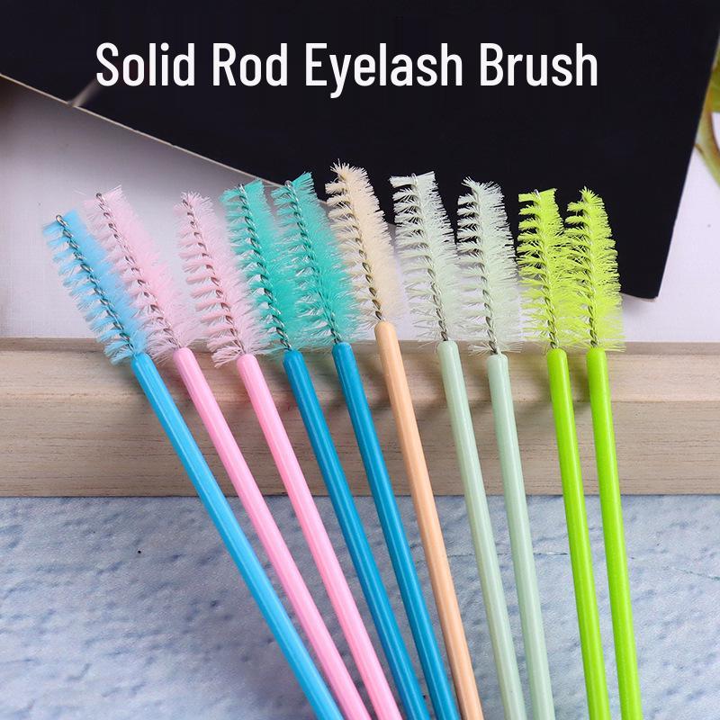 Portable Solid Rod Colored Eyelash & Eyebrow Brush for Makeup & Grafted Lashes
