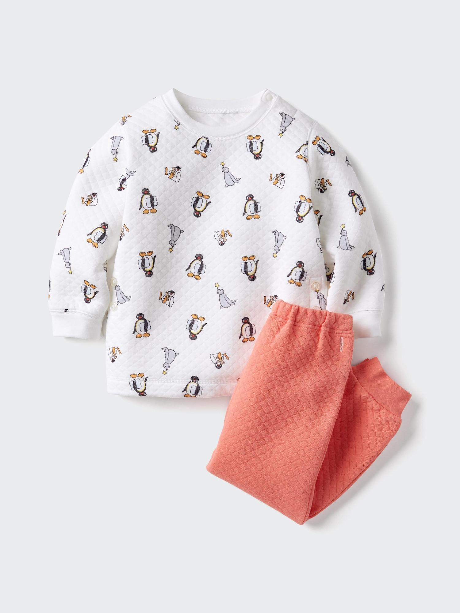 

Пижама Uniqlo Bt Квилтинг с анимацией из пластилина с длинным рукавом B 21 LIGHT ORANGE/BABY 110