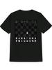 T-shirt Casual con Stampa Scacchi - Design Scacchiera Bianco e Nero con Grafica delle Pedine