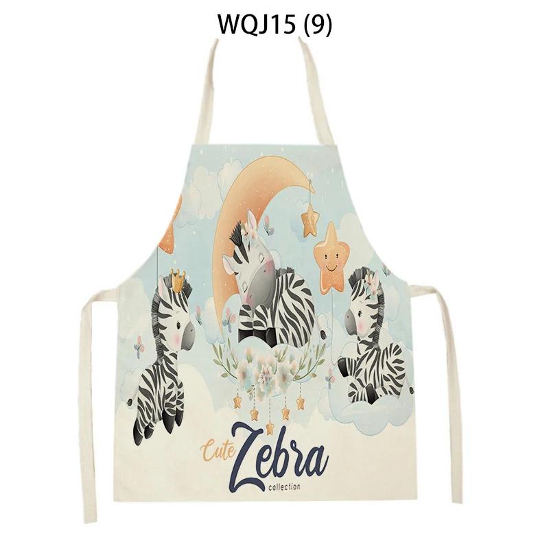 Women Men Animal Style Cooking Kitchen Aprons Koala Bear Hedgehog Fox Printed Home Sleeveless Aprons Cleaning Supplies