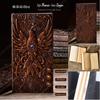 3D Phoenix Bronze Leather Journal Writing Notebook With 200 Pages  Handmade Leather Diary,Travel Diary Gift