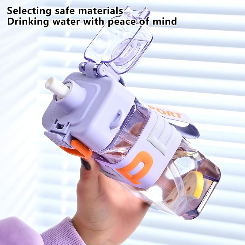 A Portable Cup for Students To Carry To School,Featuring A Square Design with A Sturdy Strap and Handle,Heat Resistant,For Students During Summer