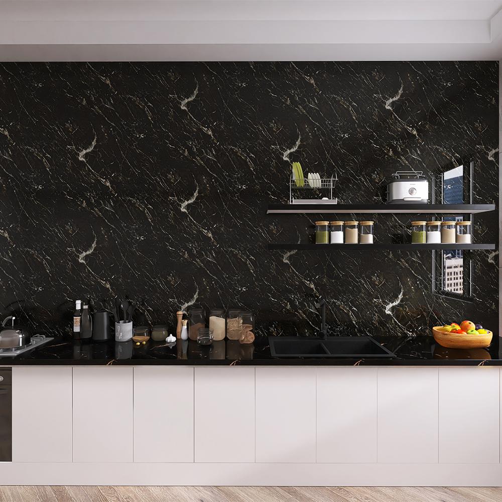 40cm DIY Kitchen Waterproof Moisture-proof Mildew Proof Home Bedroom Background Wall Wallpaper Wall Stickers Marble Decoration