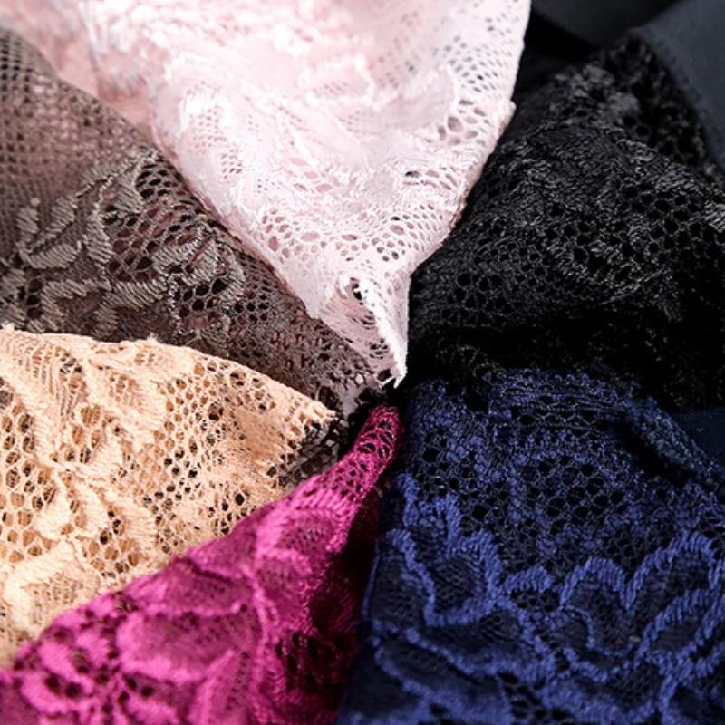 Damen Slips Exquisite Spitze Unterwäsche Seidensatin Sexy Nahtlos Mädchen Lingerie Damen Slips Übergröße Komfort Unterhosen