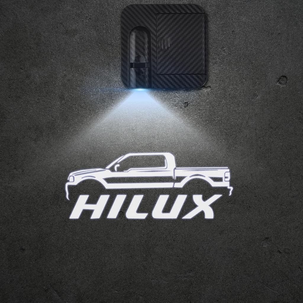 1/2PCS For Hilux Truck OFF-Road Mountain GR Car Door Welcome Lights Laser Projector Logo Wireless Sensing Accessories