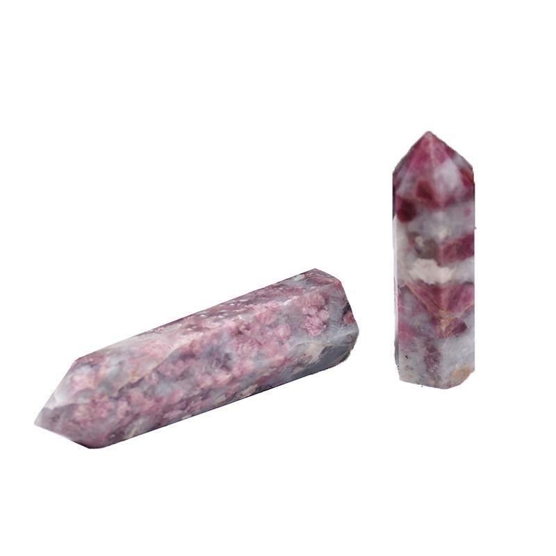 Beautifully Authentic Pink Tourmaline Tower Quartz Crystal Point Wand For Reiki Healing