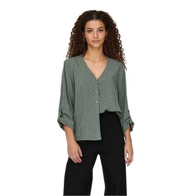 Only Womens/Ladies Polka Dot V Neck Long-Sleeved Shirt