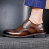 Fashion Genuine Leather Brogues Men Platform Shoes 2024 Elegant Carving Soft Bottom Wedding Shoes Man Handmade Footwear Zapatos Hombre