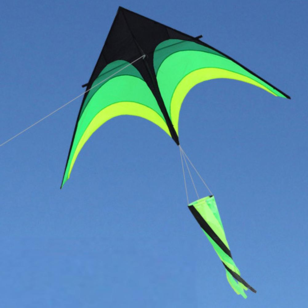 1.6m Big Triangle Kite Easy To Fly Large Delta Kite Toy 10 Meter Tail Fly Wind Kite with Wheel Line for Kids Adults for Outdoor