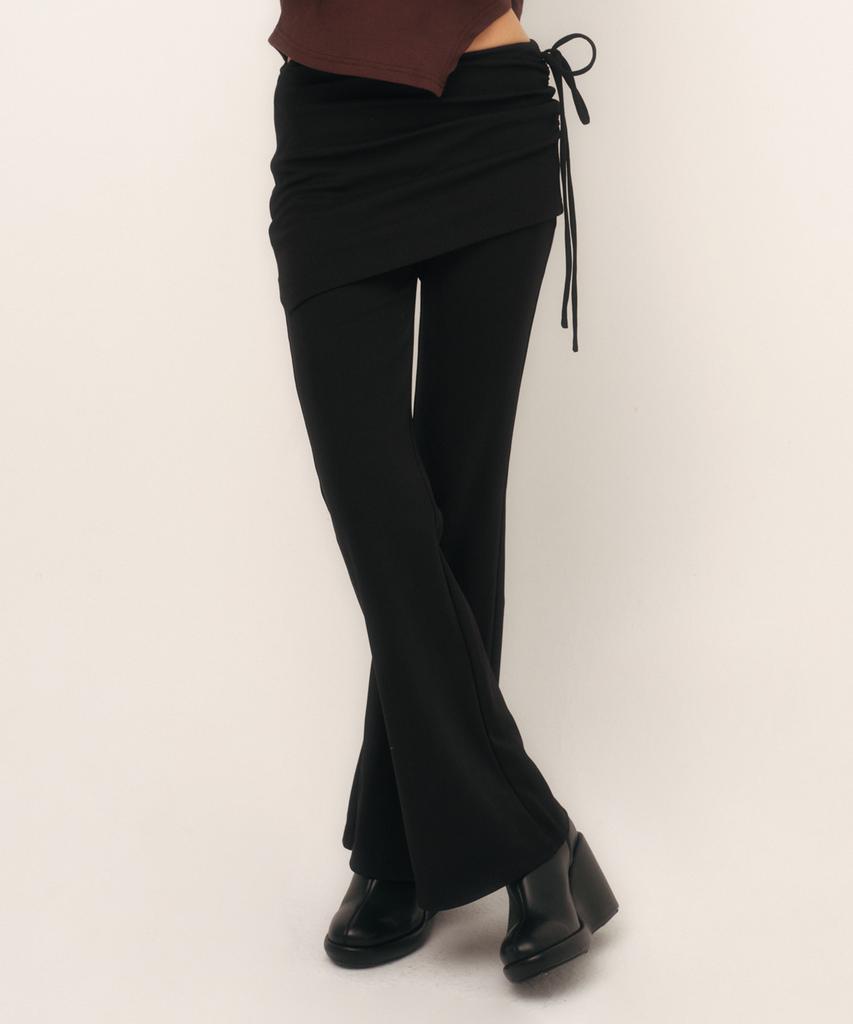 Kyuliti C Layered Skirt Pants_Black