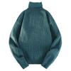 White Pullover Turtleneck Men's Knitted Sweater Autumn and Winter New Trendy Brand Loose Casual Student Sweater
