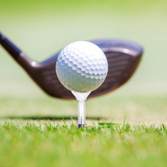 20 Stück Golf-Tees, unzerbrechlich, reduzieren Reibung, Kunststoff, 83 mm, Aufdruck mit amerikanischer Nationalflagge, transparent, wiederverwendbar, Side-Spin, langes Golf-Zubehör