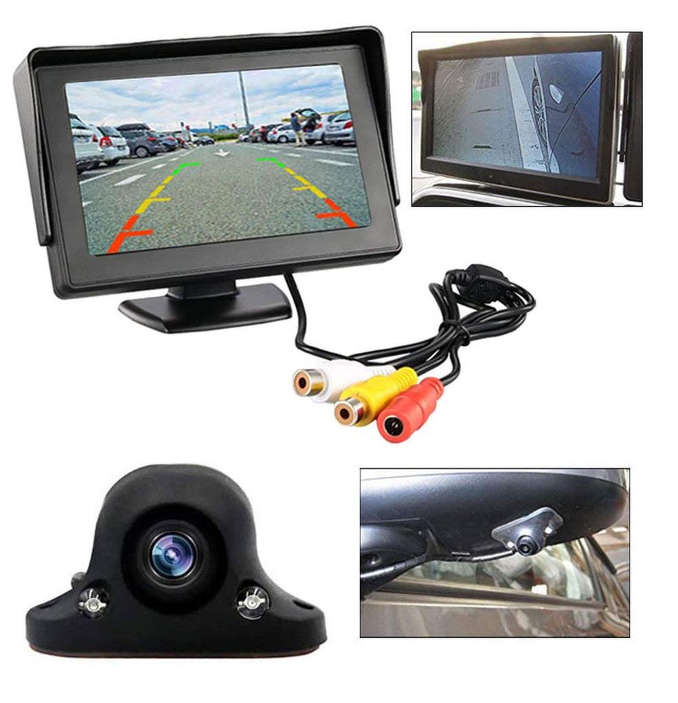 Sunny Car Back Camera, 4.3 Inch On-Dash Monitor Set, Adhesive, Easy Installation, Rear Camera,