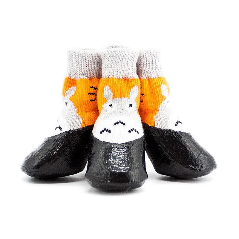Small Dog Shoes Socks Solid Design 4pcs/Set Waterproof Dog Shoes Casual Autumn/Winter Mesh Dog Shoes for Dogs Small Medium