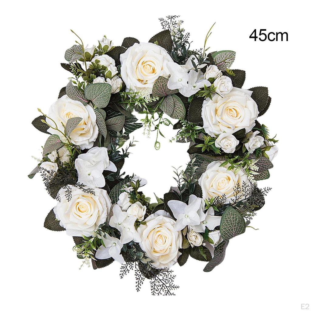 45cm Artificial Wreath Hanging Arrangements Floral Swag Photography Props for Farmhouse