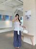 White Ruffled Bow Tie Strap Bandeau Top - Chic Slimming Waist-Cinched Summer Style for Women
