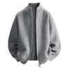 Men's Autumn and Winter Cardigan Sweater, Men's Striped Loose Casual Knit Sweater