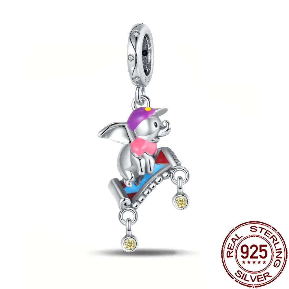 New Charms Copper Cat Dog Flamingo Chameleon Axolotl Animal Beads Fit Bracelet Necklace Women Diy Jewelry