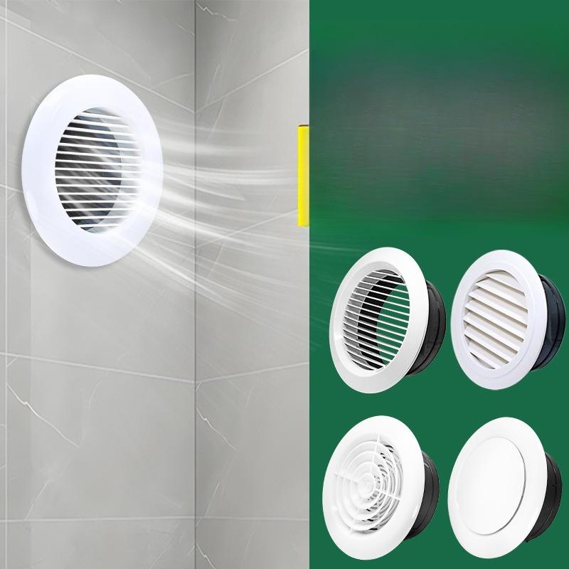 Grelha Redonda Rotativa Ajustável de ABS para Ventilação de Ar 75/100mm Ventilação de Exaustão Difusor Tampa de Ventilação de Teto Para Cozinha Banheiro