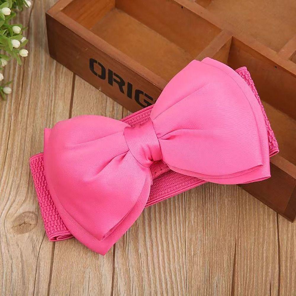 1 ks Široký pásek do pasu s velkou mašlí Saténový pásek s mašlí Odolný pásek do pasu pro dívky, dámy, ženy