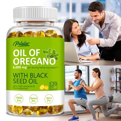 Oreganoöl-Kapseln enthalten eine Mischung aus Schwarzkümmelöl und Thymochinon, sind GVO-frei und stärken das Immunsystem.