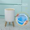Desktop Trash Can Mini Garbage Can Simple Press Trash Storage Bin Cute Round Trash Can Kitchen Dustbin Table Trash Bin