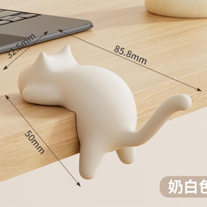 Creative Cat Desktop Hook Student Backpack Storage No Punching Decorative Hook Multi-purpose Hook Home Organization