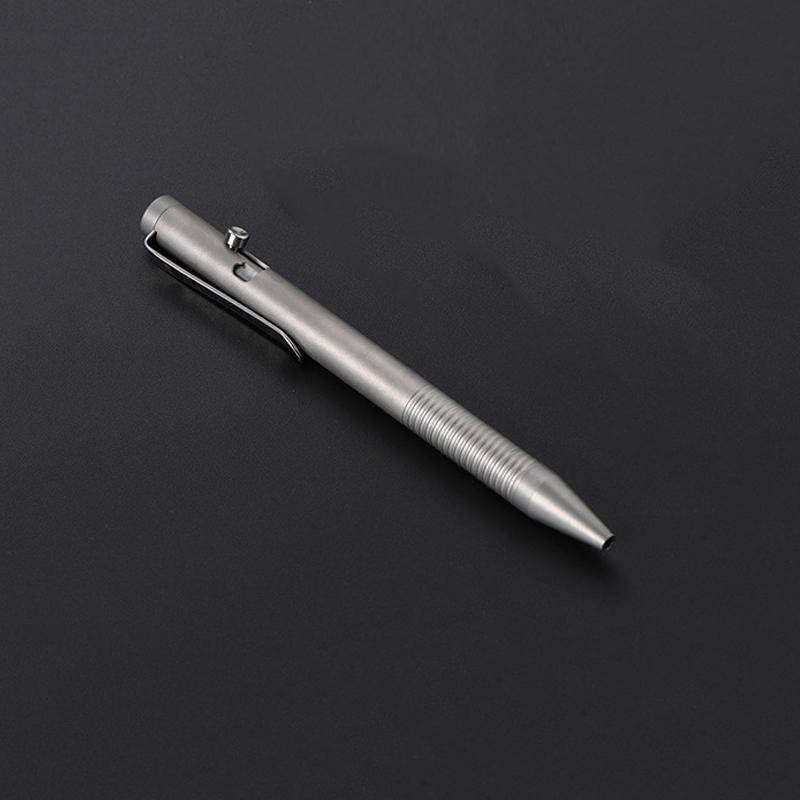 Titanium Alloy Pen Write Smoothly Gel Pens Precision Spring Signature Pen Gift For Boyfriend Father School Teacher Student