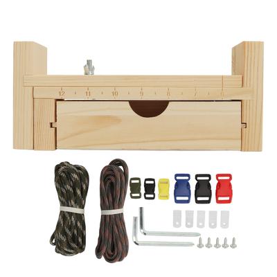 Drewniany Jig do Bransoletek Zestaw do Wyrobu Jigów do Bransoletek z 2 Paracordami 6 Klamrami 5 Zaciskami Łatwy w Użyciu DIY Ręcznie