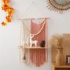 Handcrafted Macrames Wall Shelf Organizers User friendly Design Wall Hanging Shelf for Home Storage and Decoration