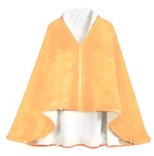 Большой пончо-плед Maison de TAO, теплый и удобный для кемпинга и активного отдыха, унисекс (желтый)