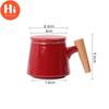 Hi 350ML Ceramic TeaCup With Lid and Infuser Cover Filter Wooden Handle Milk Coffee Juice Cup Tumbler Water Mugs Drinkware