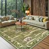 Living Room Carpet Large Size Bedroom Bedside Floor Mat Green Jungle Animal Print Home Decoration Rug Alfombra De Salón
