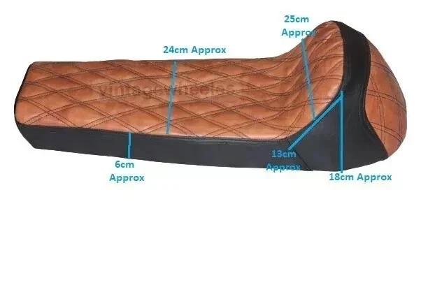 Fits For Royal Enfield Interceptor 650cc Custom Cushioned Tan Dual Seat