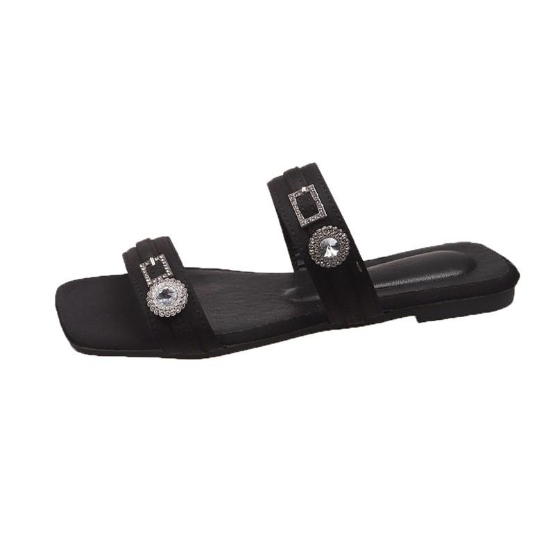 Mode 2025Heißer Verkauf Sommer Schuhe Für Frauen Hausschuhe Leder Ballerinas Pantoletten Designer Marke Rutschfeste Flip-Flops