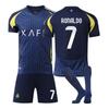 Al-Nassr FC 2024/25 Maillot de Football Extérieur #7 Ronaldo Ensemble Short Chaussettes pour Jeune