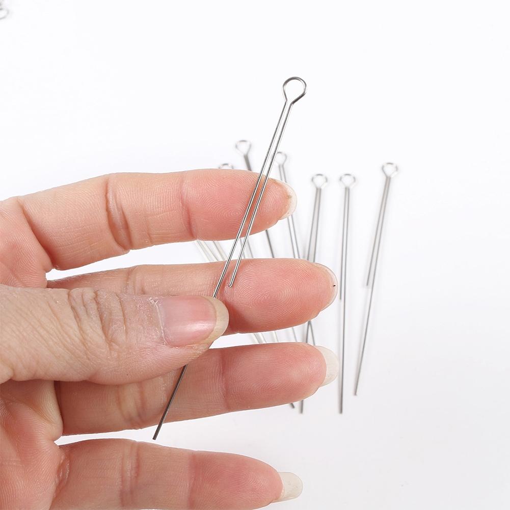 50 X Lure DIY Rotating Sequin Steel Wires Spinner Wire Fishing Bait Shafts New