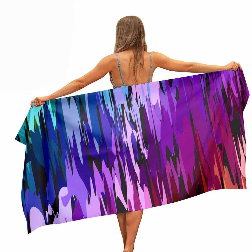 Microfiber Sand Free Beach Towel Custom Logo Extra Large Towel Printed Blanket Swimming Pool Swimming Towel