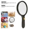 1.8X 5X Lens Magnifying Glass Battery Powered 3LED Handheld Magnifier for Reading