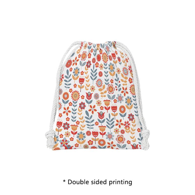

Portable Floral Drawstring Jewelry & Cosmetics Organizer Bag Small: 14x16 cm