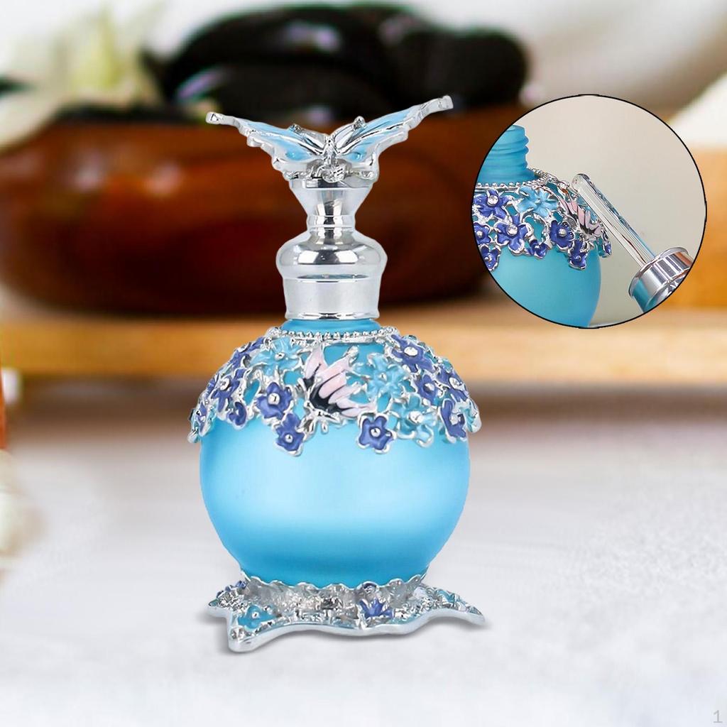 Glass Perfume Bottle 25ml Leakproof Portable Multiuse Essential Oil for Travel Empty Dripping