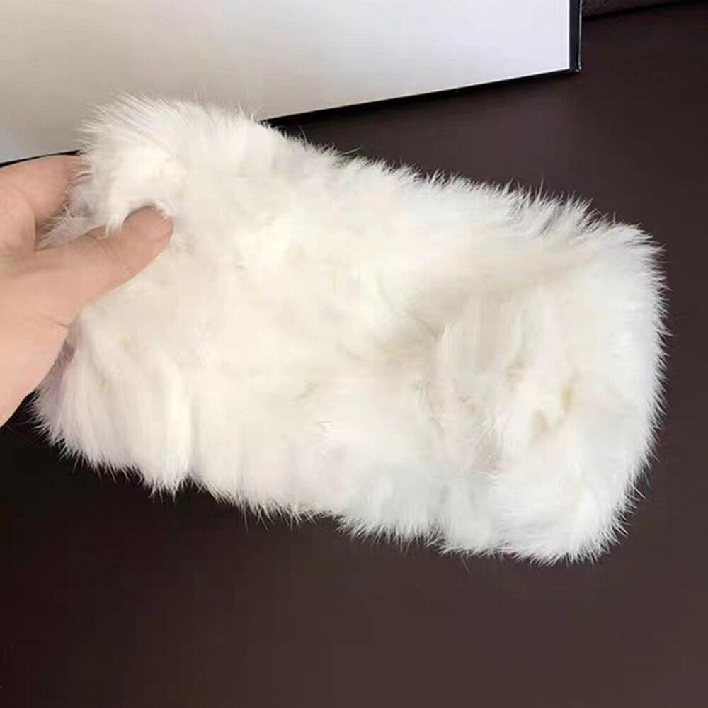 

Осенне-зимняя повязка на голову из натуральной кроличьей шерсти, обруч для волос, женская теплая меховая шапка, винтажная плюшевая повязка на голову с широким краем One Size