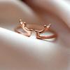 Christmas Antler Ring: Cute Korean-Japanese Style, Simple Titanium Steel, Gold-Plated, Index Finger Accessory