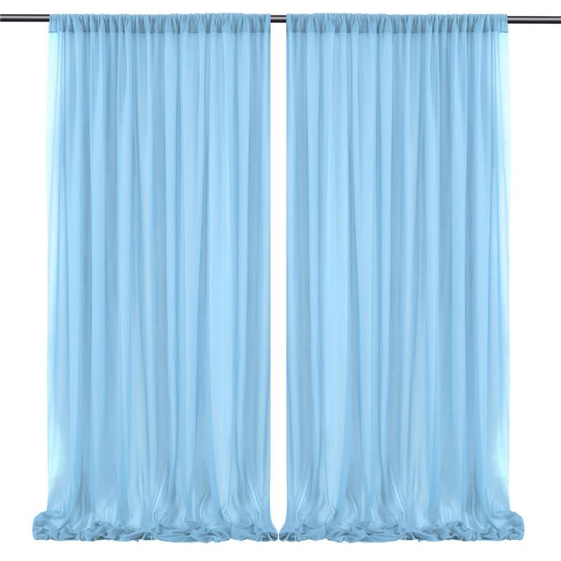1PC Sage Green Chiffon Backdrop Curtains, Sheer Fabric Backdrop Drapes Drapes for Bridal Shower Wedding Arch Party Decoration