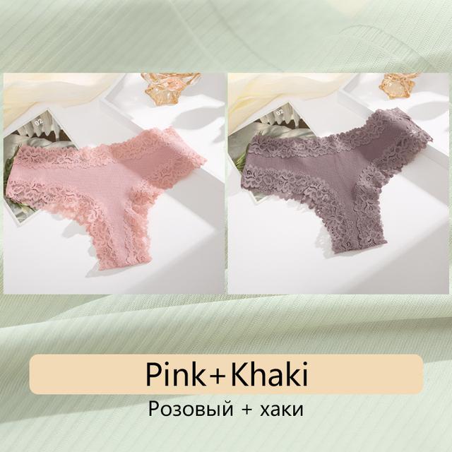 

FINETOO, 2 шт., женское хлопковое нижнее белье, сексуальные кружевные трусики с цветочным принтом, удобное нижнее белье с низкой посадкой, эротическое бесшовное дышащее нижнее белье M