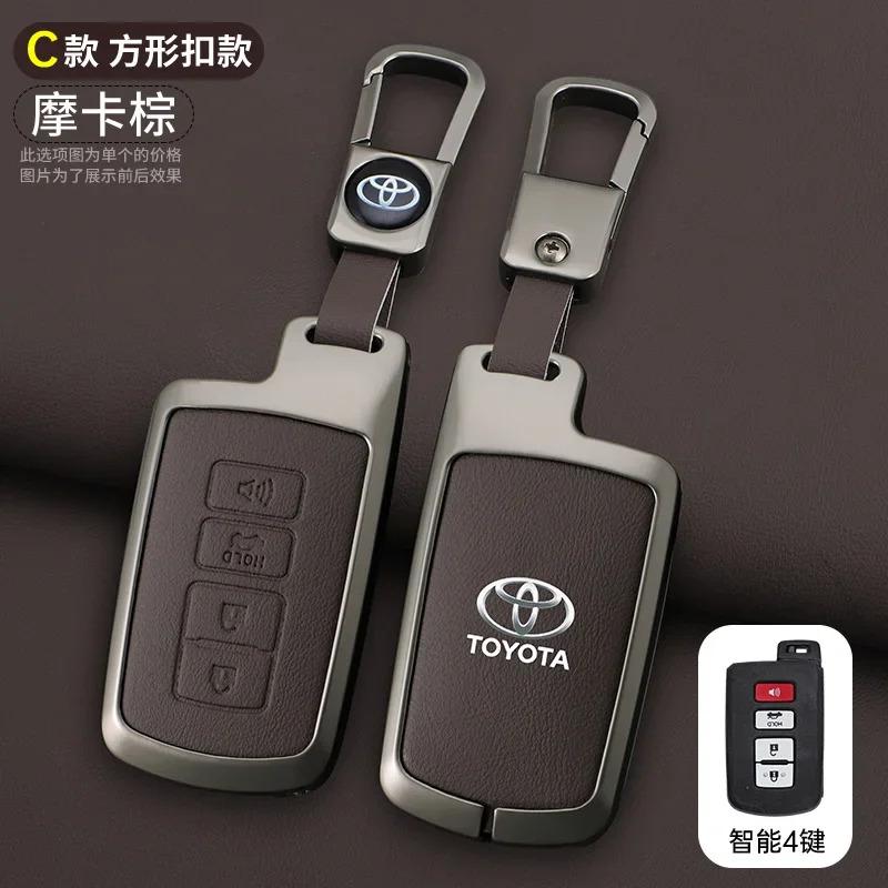 Car Key Case for Toyota Key Cover For CHR RAV4 Auris  Avensis Prius Aygo Camry Corolla Land Cruiser 200 Prado Crown Car Key Fob
