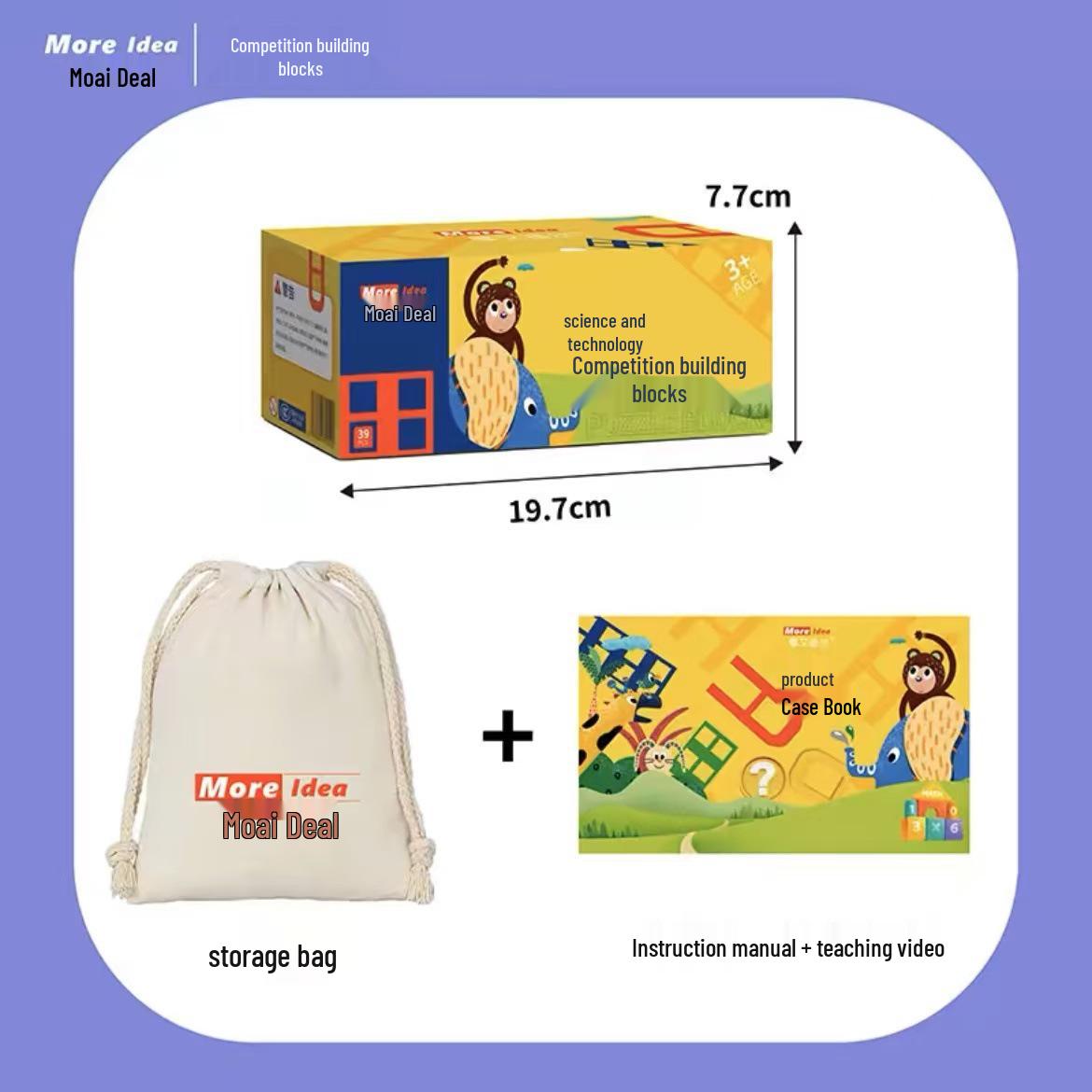 

Moai Dier Interlocking Building Blocks Educational Set for Kids 3-6 – Science & Technology Toys for Boys and Girls