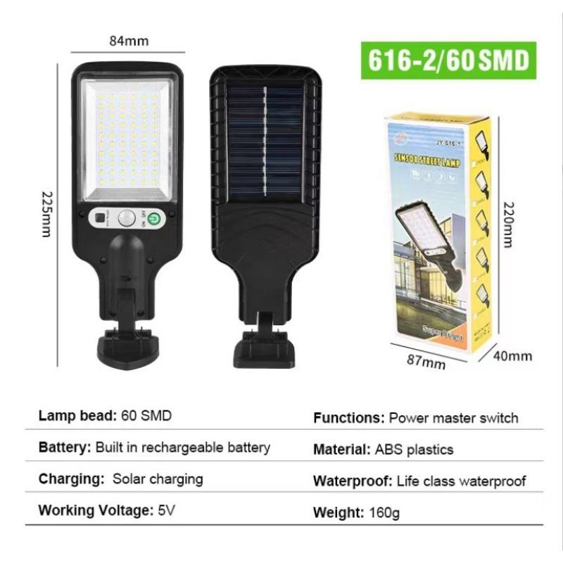 LED Solar Outdoor Remote Control 3 Modes LED Courtyard Wall Lamp Human Body Induction Garden Terrace Garage Door Street Lighting